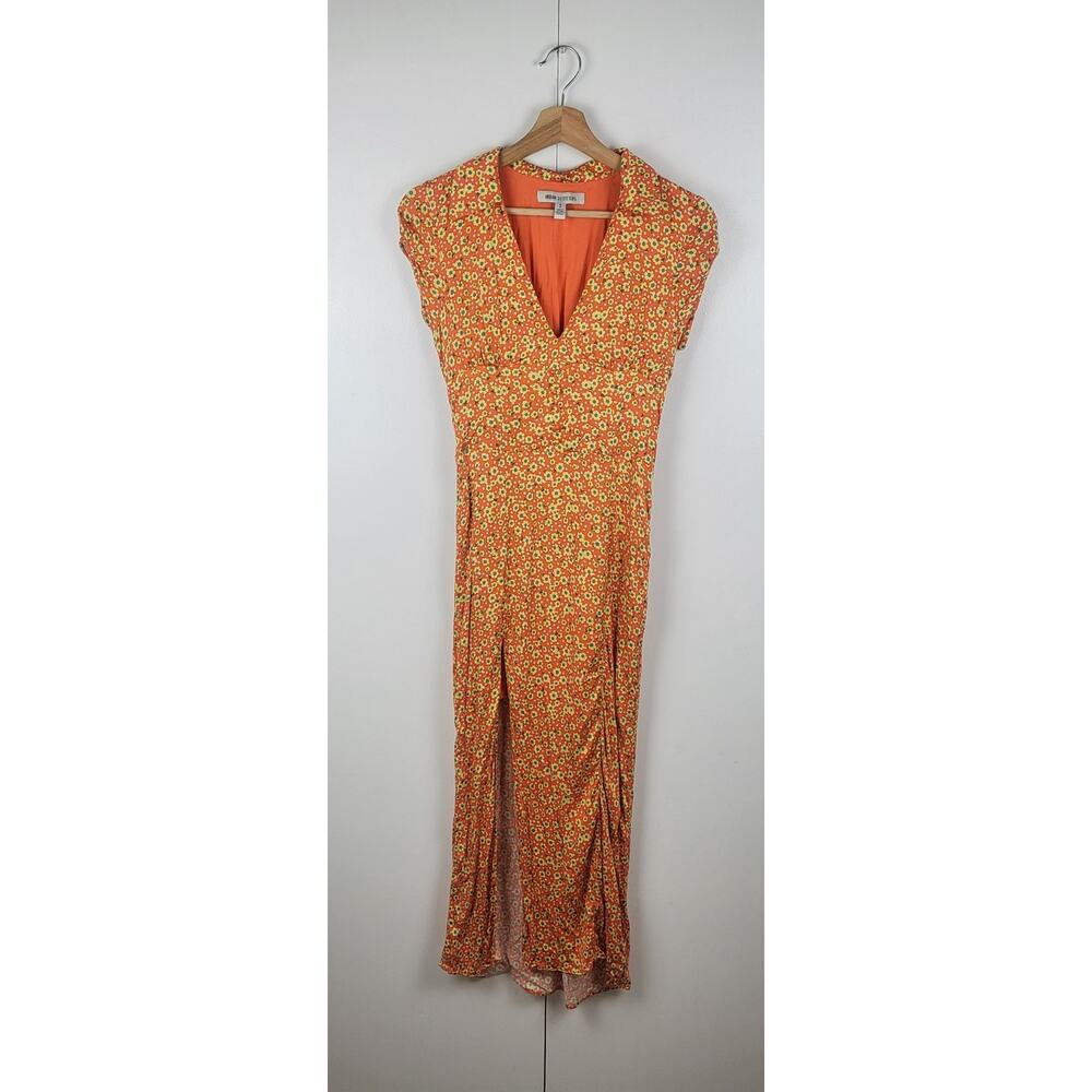 Urban Outfitters Orange and White Floral Maxi Dress